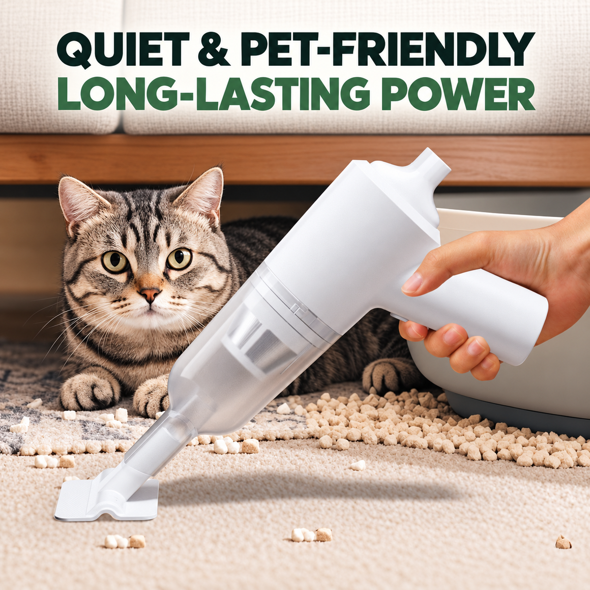 Product specification illustration of the white 2L pet feeder